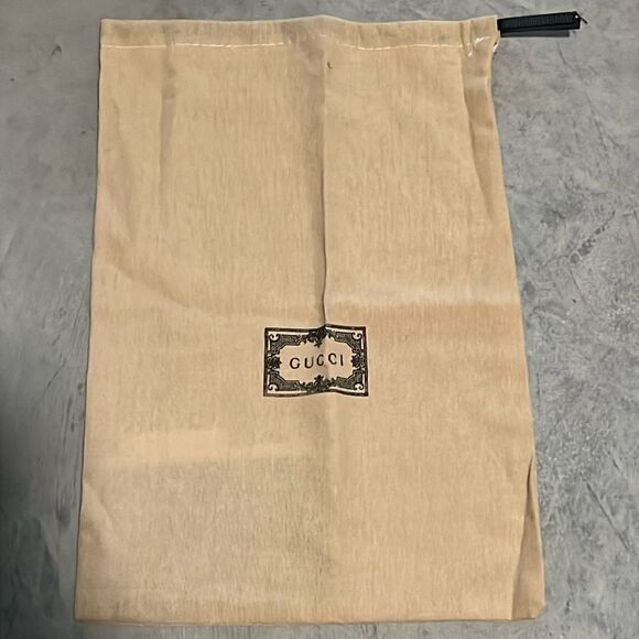 GUCCI LOGO Tan Beige DRAWSTRING DUSTBAG - Picture 1 of 1